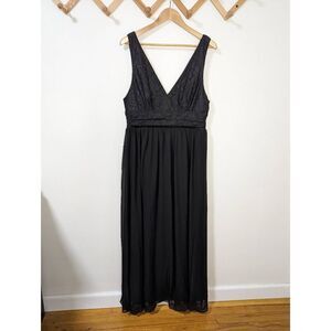 NWT Ever Pretty Black Lace Tank A Line Long Formal Dress - Size 16